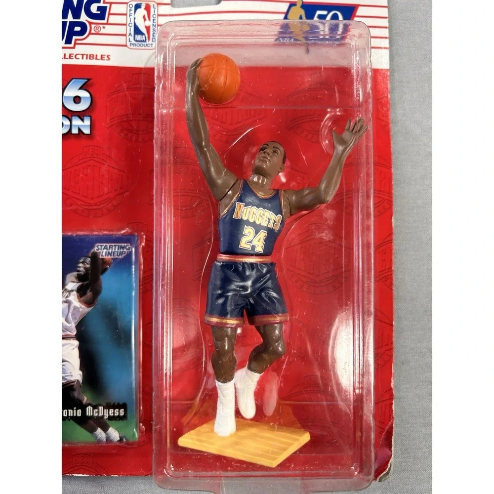 Vintage 1996 Kenner Starting Lineup NBA action figure Antonio McDyess Pkg Wear